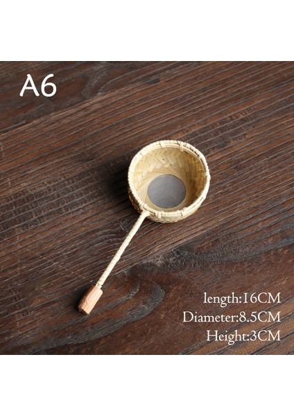 A6 Stili Japon Tarzı Çay Seremonisi Bambu Ahşap Çay Süzgeci Fileli Çay Demlik Yeniden Kullanılabilir Mutfak Aksesuarları Ev Çay Süslemesi Için (Yurt Dışından)