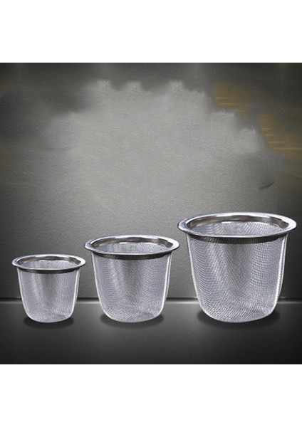 A8 Stili Yeniden Kullanılabilir Paslanmaz Çelik Fileli Çay Süzgeci Çaydanlık Çay Yaprağı Baharat Filtre Içecek Ekipmanı Mutfak Aksesuarları Çap .8cm (Yurt Dışından)