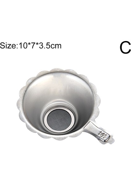 C Stili Paslanmaz Çelik Yeniden Kullanılabilir Çay Süzgeci Çaydanlık Gevşek Yaprak Baharat Filtresi Mutfak Aksesuarları Kulp Klips Çay Aksesuarları (Yurt Dışından)