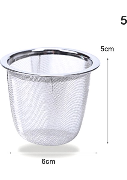 A5 Stili Yeniden Kullanılabilir Paslanmaz Çelik Fileli Çay Süzgeci Çaydanlık Çay Yaprağı Baharat Filtre Içecek Ekipmanı Mutfak Aksesuarları Çap .8cm (Yurt Dışından)