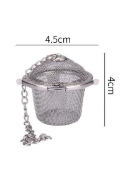 Küçük Çap 4.5cm Tarzı Paslanmaz Çelik Çay Süzgeci Küre Kilitleme Baharat Çay Topu Süzgeç Yeniden Kullanılabilir File Filtre Süzgeç Mutfak Aksesuarları (Yurt Dışından)