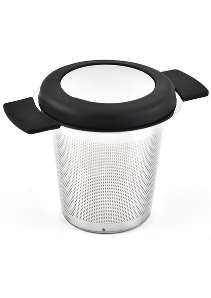 G225141 Stili Paslanmaz Çelik Çay Filtresi Çaydanlık Kilitli Baharat ve Bitki Süzgeci Yeniden Kullanılabilir - Açık Çay Için (Yurt Dışından)