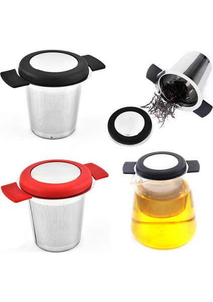 G225141 Stili Paslanmaz Çelik Çay Filtresi Çaydanlık Kilitli Baharat ve Bitki Süzgeci Yeniden Kullanılabilir - Açık Çay Için (Yurt Dışından) fiyatları