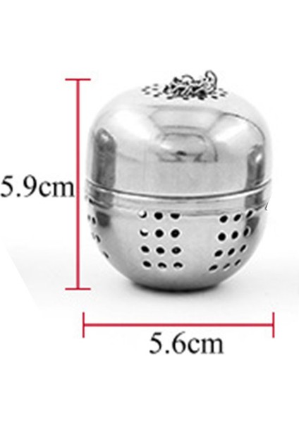 5.6x5.9cm Stili Paslanmaz Çelik Çay Süzgeç Topu Çay Demliği Süzgeç Ev Mutfak Gereçleri Kanca Halat Zincir Filtre (Yurt Dışından)