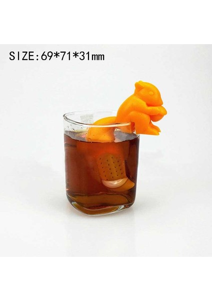 Koyu Haki Stili Unicorn Şekilli Çay Süzgeci ve Filtrasyonu Için Silikon Çay Demliği - E-Ticaret Başlığı (Yurt Dışından)