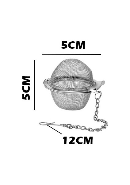 304 5cm Tarzı Çay Süzgeci Paslanmaz Çelik Çay Demlikleri Mutfak Aletleri Çay Topu Yumurta Süzgeci Çay Filtresi Tel Süzgeç Mutfak Aksesuarları (Yurt Dışından)