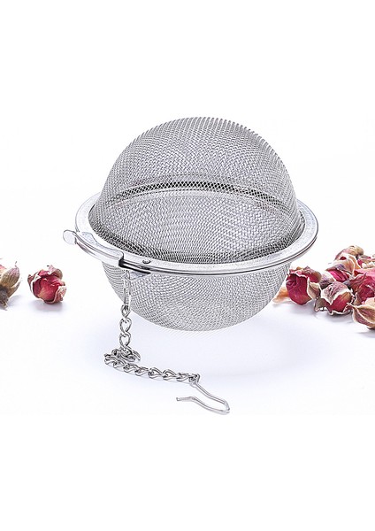 4.5cm Tarzı Paslanmaz Çelik Çay Demlik Çaydanlık Tepsisi Küre Kilitli Baharat Süzgeç Filtre Sürahi Küresel Kilitli Çay Filtresi Mutfak Aksesuarları (Yurt Dışından) fiyatları