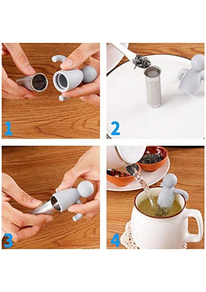 Açık Gri Tarzı Çay Süzgeci Ilginç Hayat Ortak Çaydanlık Silikon Çay Filtre Demlik Demlik Çay Aksesuarları Mutfak Araçları (Yurt Dışından) modelleri