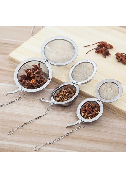 Büyük 7 cm Stili Paslanmaz Çelik Çay Demleme Süzgeci Küre Kilitli Baharat Çay Topu Süzgeç Ot Filtre Mutfak Araçları (Yurt Dışından) modelleri