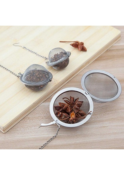 Büyük 7 cm Stili Paslanmaz Çelik Çay Demleme Süzgeci Küre Kilitli Baharat Çay Topu Süzgeç Ot Filtre Mutfak Araçları (Yurt Dışından) fırsatları