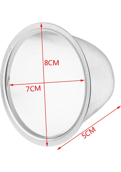 8cm Tarzı Yeniden Kullanılabilir Çaplı Paslanmaz Çelik Şeffaf Çay Süzgeci Çaydanlık Çay Yaprağı Baharat Filtre Içecek Mutfak Aksesuarları (Yurt Dışından)