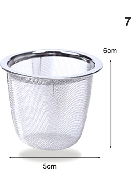 A7 Stili Yeniden Kullanılabilir Paslanmaz Çelik Fileli Çay Süzgeci Çaydanlık Çay Yaprağı Baharat Filtre Içecek Ekipmanı Mutfak Aksesuarları Çap .8cm (Yurt Dışından)