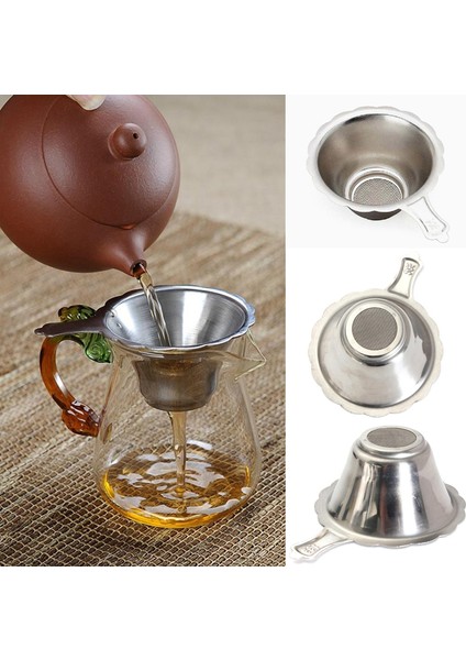 Paslanmaz Çelik Örgü Çay Süzgeci Çay Demleme Fincanı Çay Seti Çay Araçları Çay Yaprağı Baharat Filtresi Için Ince Örgü ile Çay Süzgeci (Yurt Dışından)