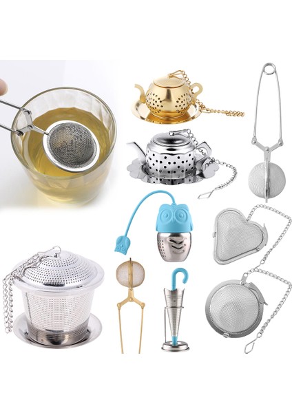 Mesh Çay 6 Tarzı Süzgeç Çay Demlik Paslanmaz Çelik Çaydanlık Için Yeniden Kullanılabilir Çay Posası Baharat Filtre Içecekler Mutfak Aksesuarları (Yurt Dışından) fiyatları