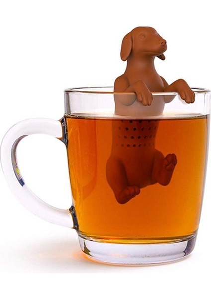 Koyu Haki Stili Silikon Dachshund Köpek Çay Süzgeci Sıcak Köpek, Kedi, Fil, Alpaka Çay Hazırlayıcı Kolay Sökülebilir ve Temizlenebilir (Yurt Dışından) fırsatları
