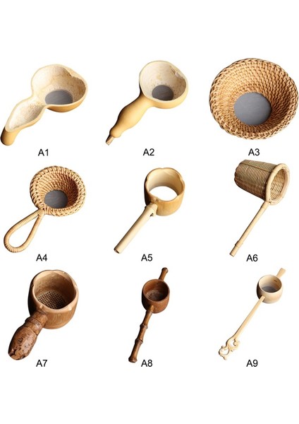 A6 Stili Japon Çay Sanatı Dekoratif Çay Süzgeci Bambu Hasır Kabak Şekilli Çay Yaprakları Huni Çay Süzgeci Bambu Hasır Aksesuarları (Yurt Dışından)