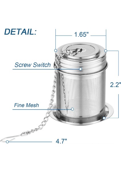 2 Paket Stili Çay Topu Süzgeç & Pişirme Süzgeci, Ekstra Ince Mesh Çay Süzgeci - Paslanmaz Çelik (Yurt Dışından) indirimleri
