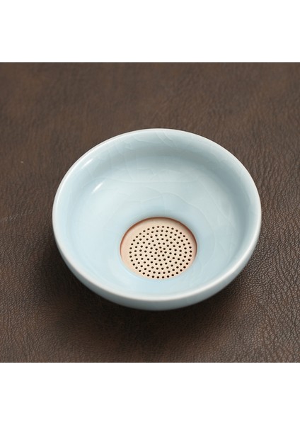 A185 Filtre Delikleri Stili Beyaz Porselen Tüm Porselen Delikli Çay Süzgeci, Çay Süzgeci, Seramik Çay Seti Aksesuarları, Çay Süzgeci, Çay Demleyici Yaratıcı (Yurt Dışından) modelleri