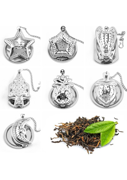 No.9 Tarzı Yaratıcı Yıldız Ay Ağaç Şekilleri Çay Süzgeci Paslanmaz Çelik Yeniden Kullanılabilir Metal Çay Poşeti Filtresi Çay Süzgeci (Yurt Dışından) fiyatları