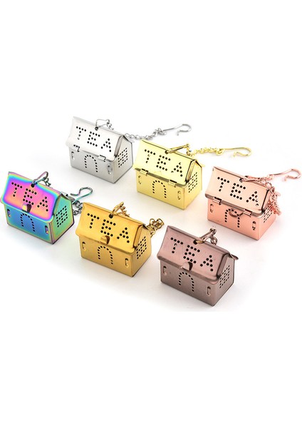 Titanyumrenkli Stil Paslanmaz Çelik Ev Şekilli Çay Süzgeç Topu Baharat Çiçek Filtre Çay Yaprağı Bitki Süzgeç Mutfak Çaydanlık Aracı Ev Aletleri Cihazı (Yurt Dışından) fiyatları