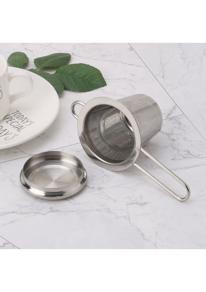 Altın Tarzı Paslanmaz Çelik Süzgeçli Yeniden Kullanılabilir File Çay Demlik Baharat Filtresi Kapaklı Mutfak Aksesuarları (Yurt Dışından) indirimleri