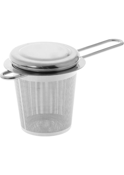 Gümüş Tarzı Paslanmaz Çelik Süzgeçli Yeniden Kullanılabilir File Çay Demlik Baharat Filtresi Kapaklı Mutfak Aksesuarları (Yurt Dışından)