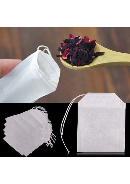 100 Adet Tarzı Non-Dokuma Kumaş Boş Filtre Demlik Çay Paket Poşetleri Yeni Boş Çay Poşetleri Kağıt Süzgeç Kokulu Küçük Çiçekli Çay Paketi (Yurt Dışından)