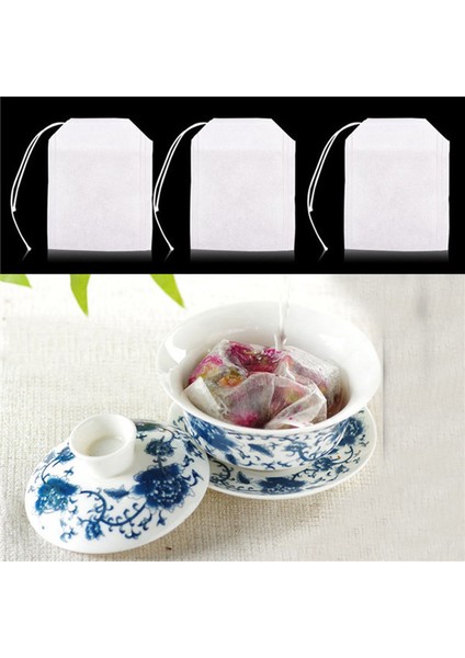 100 Adet Tarzı Non-Dokuma Kumaş Boş Filtre Demlik Çay Paket Poşetleri Yeni Boş Çay Poşetleri Kağıt Süzgeç Kokulu Küçük Çiçekli Çay Paketi (Yurt Dışından) fırsatları