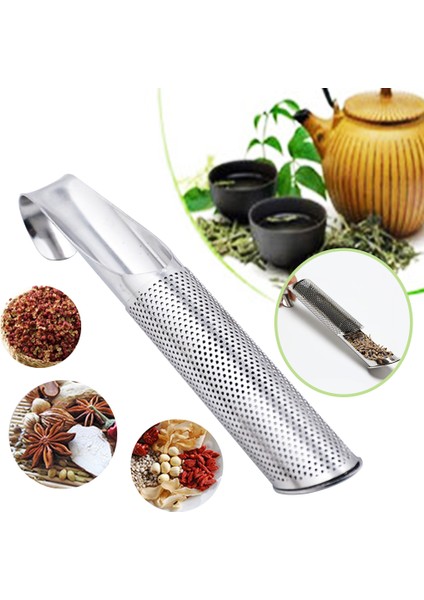 No.3 Tarzı Çay Demliği Paslanmaz Çelik Çay Süzgeci Örgü Çay Eleği Filtre Metal Boru Tasarımı Kuru Yaprak Demliği Mutfak Aksesuarları (Yurt Dışından) fırsatları