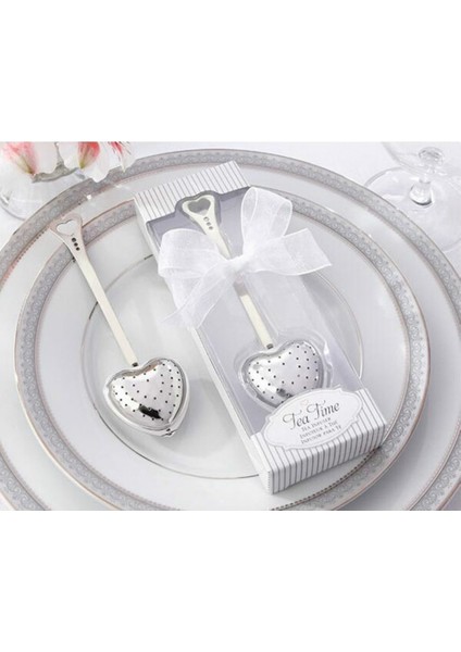 Yaratıcı Kalp Şekilli Çay Süzgeci Paslanmaz Çelik Kaşık Süzgeç Tutacağı Duş Moda Kaşık Çaylık (Yurt Dışından)