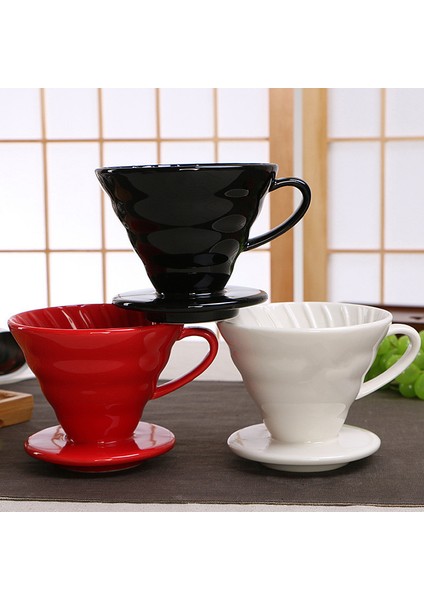 Turuncu 1-2 Bardak Stili Seramik Kahve Süzgeci Motor Stil Kahve Damlatıcı Filtre Bardak Kalıcı Pour Over Kahve Makinesi ile Ayrı Stand Için (Yurt Dışından) fiyatları