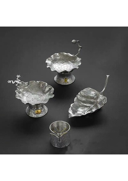 Yaprak Çay Sızıntısı Tarzı Saf Kalay Çay Süzgeci Filtre Yaprak Kung Fu Çay Seti Süzgeç Yaratıcı El Yapımı Kahve Çay Süzgeçler Mutfak Aksesuarları Çay Ekipmanları (Yurt Dışından) fiyatları