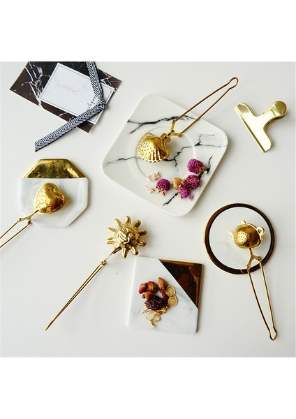 No.2 Tarzı Paslanmaz Çelik Çay Süzgeci Yaratıcı Tasarım Çay Klips Filtre Ağ Altın Kabuk Kalp Yıldız Halogees Ot Sızdırmaz Araçlar 1 Adet (Yurt Dışından) modelleri