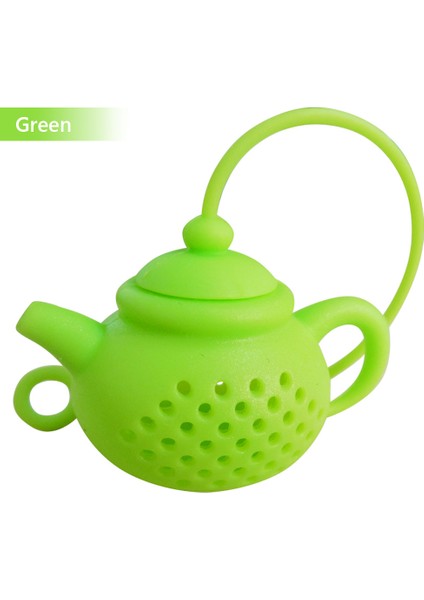 Yeşil Stil 7 Renkli Sevimli Silikon Çay Süzgeci Çaydanlık Şekilli Filtre Baharat Kokulu Çay Demliği Çay Filtresi Süzgeçler Mutfak Aksesuarları (Yurt Dışından)