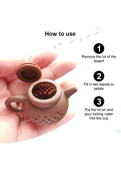 Yeşil Stil 7 Renkli Sevimli Silikon Çay Süzgeci Çaydanlık Şekilli Filtre Baharat Kokulu Çay Demliği Çay Filtresi Süzgeçler Mutfak Aksesuarları (Yurt Dışından) fırsatları