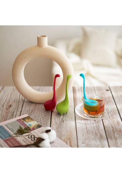Opp Color3 Stili Yaratıcı Loch Ness Canavarı Silikon Çay Süzgeci Dikey Uzun Saplı Dinozor Çay Filtresi Çay Damlatma Mutfak Aksesuarları (Yurt Dışından) fiyatları