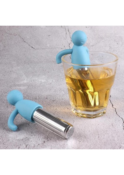 08 B 1pc Stili Paslanmaz Çelik Çay Süzgeç Filtre Gıda Sınıfı Silikon Başlığı Kaçırmayan Çay Ayrım Dikey Yaratıcı Çay Makinesi Çay Filtresi (Yurt Dışından) fiyatları