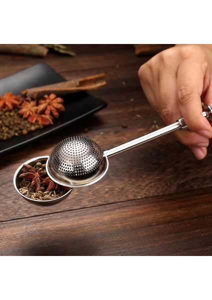 Top Şekilli Çay Süzgeci Paslanmaz Çelik Çay Süzgeci Yeniden Kullanılabilir Çay Poşeti Filtresi Metal Örgü Süzgeç Dökme Çay Araçları Aksesuarları (Yurt Dışından)