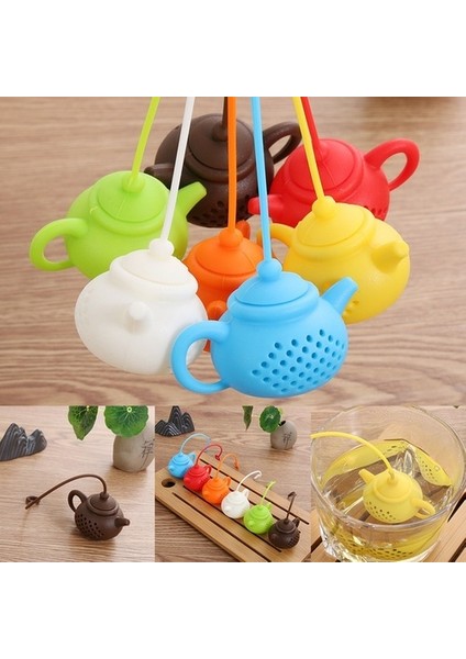 Rastgele Renk Stili Yeniden Kullanılabilir Çay Süzgeci Sağlıklı Gıda Sınıfı Lezzetli Çay Demleme Aracı Karıştırma Basma Plastik Çay Süzgeci (Yurt Dışından)