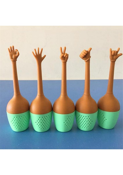 No.4 Tarzı 1 Parça Çay Demleme Araçları Çay Süzgeci Fda Sınıfı Silikon Gevşek Yapraklı Bitki Baharat Tutucu Komik El Işaretleri Çay Demleyici Çay Süzgeci (Yurt Dışından) fiyatları