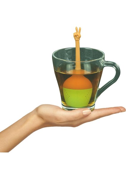 No.4 Tarzı 1 Parça Çay Demleme Araçları Çay Süzgeci Fda Sınıfı Silikon Gevşek Yapraklı Bitki Baharat Tutucu Komik El Işaretleri Çay Demleyici Çay Süzgeci (Yurt Dışından) indirimleri