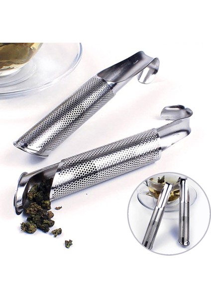 No.1 Tarzı Çay Süzgeci Harika Paslanmaz Çelik Çay Demliği Boru Tasarım Dokunmatik Iyi Tutucu Aracı Çay Kaşığı Demlik Filtresi (Yurt Dışından) fırsatları