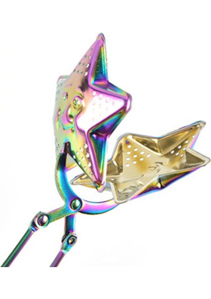 Renkli Stil Yıldız Çay Süzgeci Renkli Paslanmaz Çelik Çay Süzgeci Baharat Filtresi Içecek Araçları Mutfak Gereçleri (Yurt Dışından) fırsatları