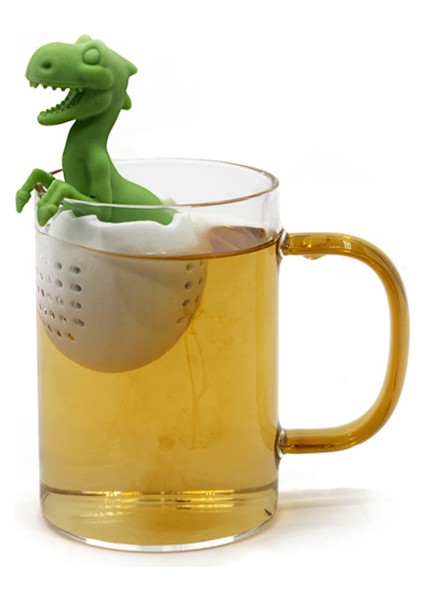 Küçük Bay Çay Tarzı Yaratıcı Dinozor Şekilli Çay Süzgeci Yaprak Bitki Baharat Filtre Süzgeçler Silikon Çay Süzgeci Tekrar Kullanılabilir Filtre Çay Seti Aksesuarları - (Yurt Dışından) fırsatları