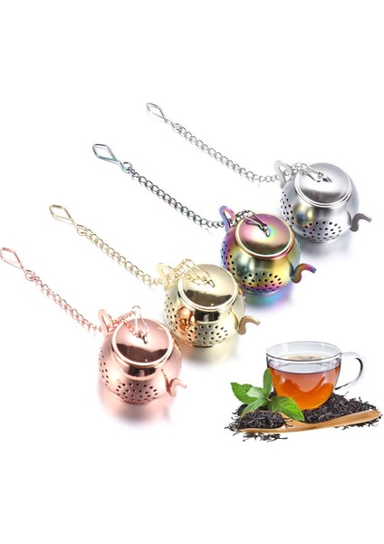Gümüş Tarzı Çaydanlık Şekilli Çelik Gevşek Çay Süzgeci Zincirli Bitki Baharat Filtresi Difüzör Mutfak Aleti Çaydanlık Takımı (Yurt Dışından) fiyatları