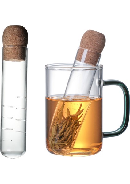 Şeffaf Stil Cam Demlik Yaratıcı Boru Cam Tasarımı Çay Süzgeci Kupa Için Şık Filtre Puer Çay Bitki Çayı Araçları Aksesuarlar Çay Ekipmanları (Yurt Dışından) fiyatları