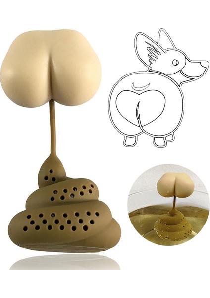 Çilek Şekli Stili Silikon Çay Süzgeci Komik Şekilli Çay Demlik Filtresi - Çay Aksesuarları (Yurt Dışından) fiyatları