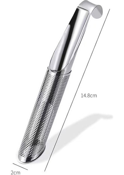 Gümüş Tarzı Çay Süzgeci Paslanmaz Çelik Çay Takımı Asma Boru Kulp Çay Yapıcı Çay Sızıntı Filtre Çay Kaşığı Filtre Mutfak Aksesuarı (Yurt Dışından)