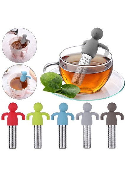 Kırmızı Stil Silikon Çay Süzgeci Küçük Adam Şekilli Çay Süzgeci Filtre Demleme Yapma Çaydanlık Poşetleri Çay Bardağı Süsleme Mutfak Aksesuarları (Yurt Dışından) fiyatları