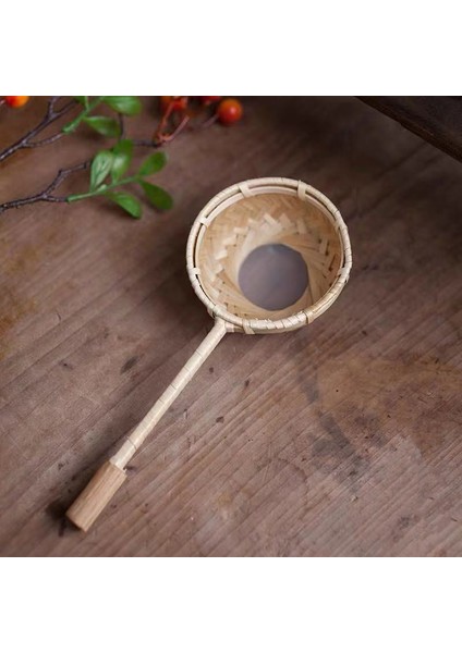 Filtre1 Stili El Yapımı Bambu Çay Süzgeci Hasır Çay Süzgeci Retro Yaratıcı Çay Tozu Çay Seremoni Malzemesi Kung Fu Çay Seti Çay Aksesuarları (Yurt Dışından)